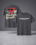 Chasing Dreams at Full Speed Tee – Charcoal Grey