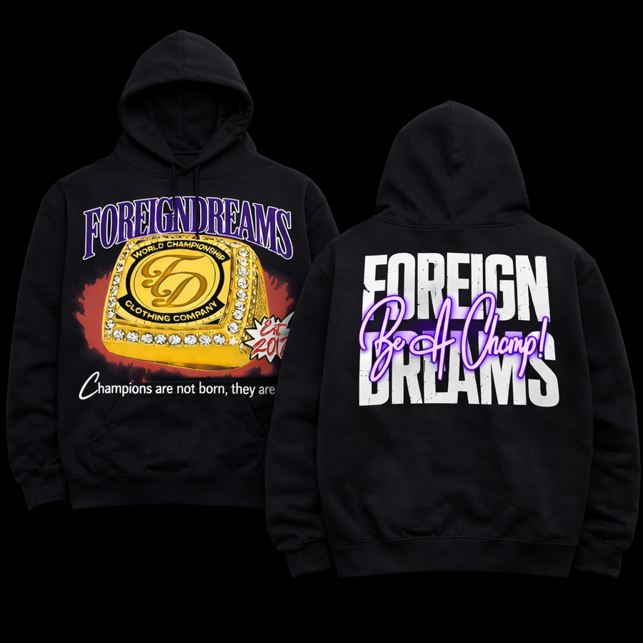 Be a Champ Black Hoodie