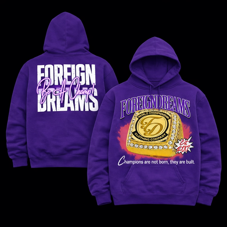 Be A Champ Purple Hoodie